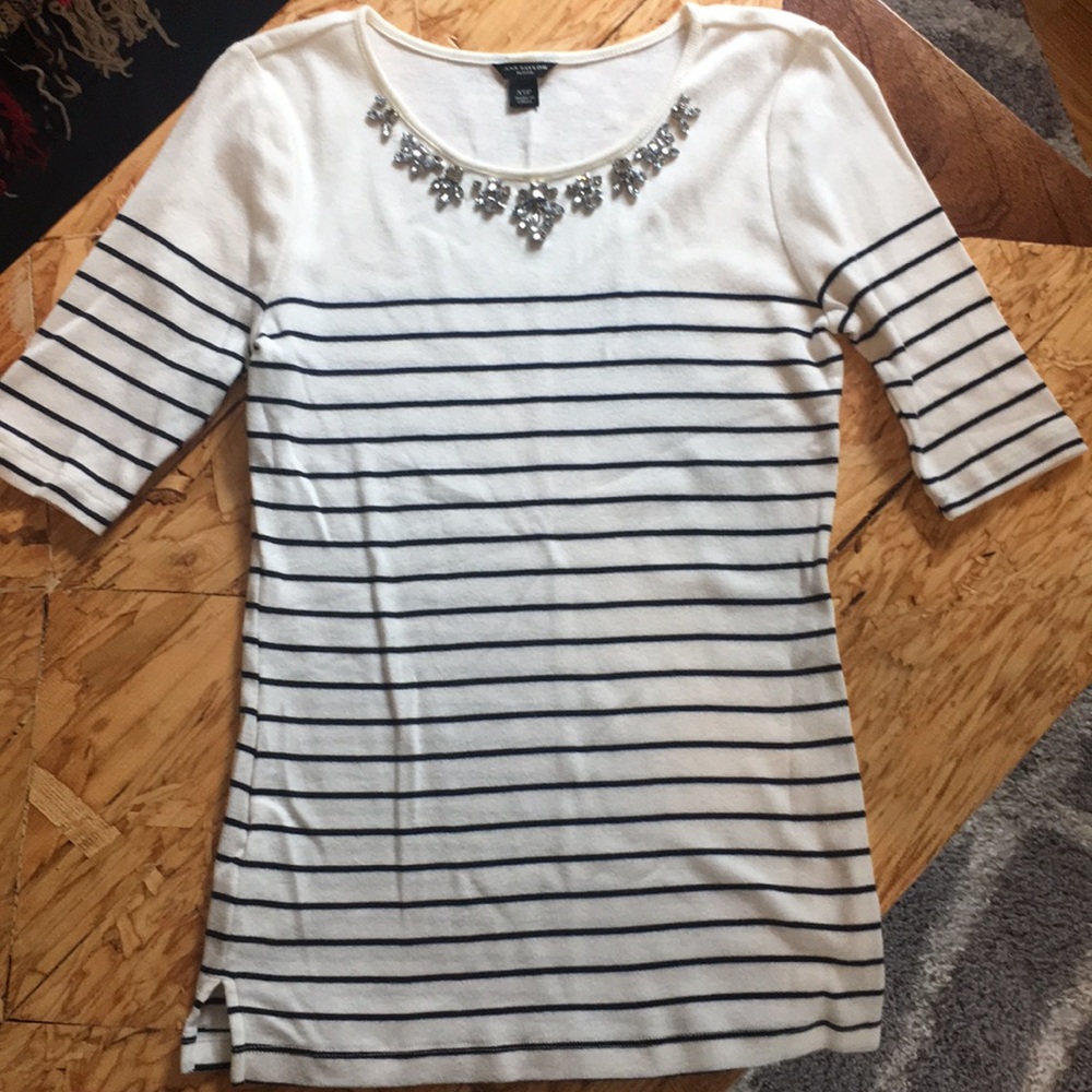 Ann Taylor Jeweled Top